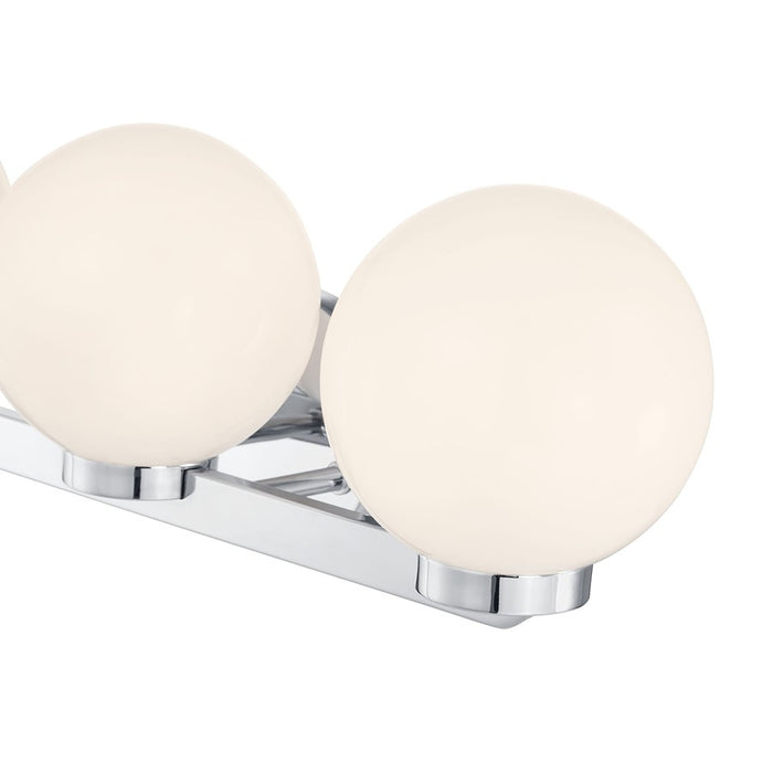 Millennium Ardeva 3Lt Bathroom Vanity Light, Chrome/Shiny Opal