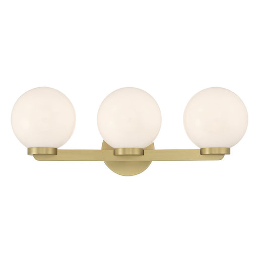 Millennium Ardeva 3Lt Bathroom Vanity Light, Brass/Shiny Opal