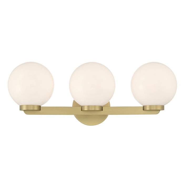 Millennium Ardeva 3Lt Bathroom Vanity Light, Brass/Shiny Opal