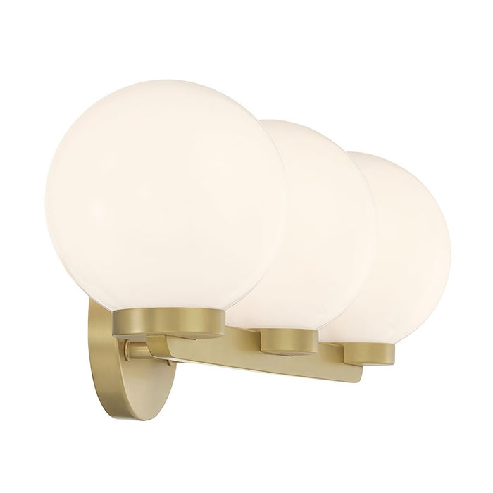Millennium Ardeva 3Lt Bathroom Vanity Light, Brass/Shiny Opal