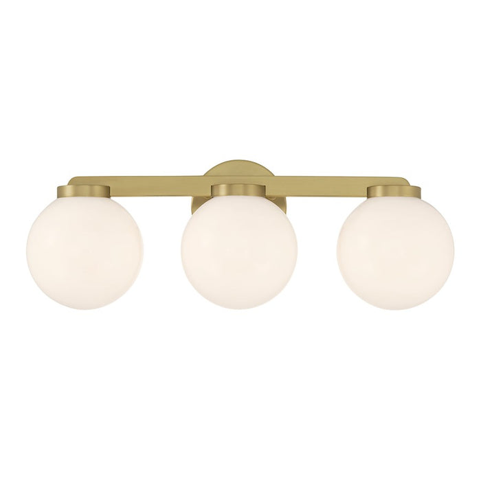 Millennium Ardeva 3Lt Bathroom Vanity Light, Brass/Shiny Opal