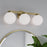 Millennium Ardeva 3Lt Bathroom Vanity Light, Brass/Shiny Opal