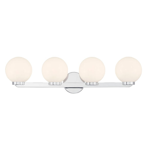 Millennium Ardeva 4Lt Bathroom Vanity Light, Chrome/Shiny Opal