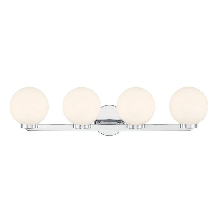 Millennium Ardeva 4Lt Bathroom Vanity Light, Chrome/Shiny Opal