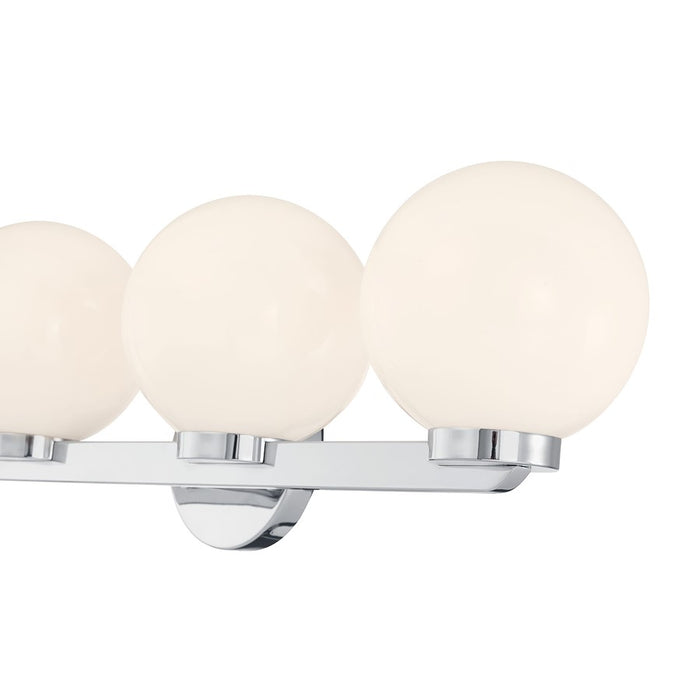 Millennium Ardeva 4Lt Bathroom Vanity Light, Chrome/Shiny Opal