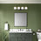 Millennium Ardeva 4Lt Bathroom Vanity Light, Black/Shiny Opal