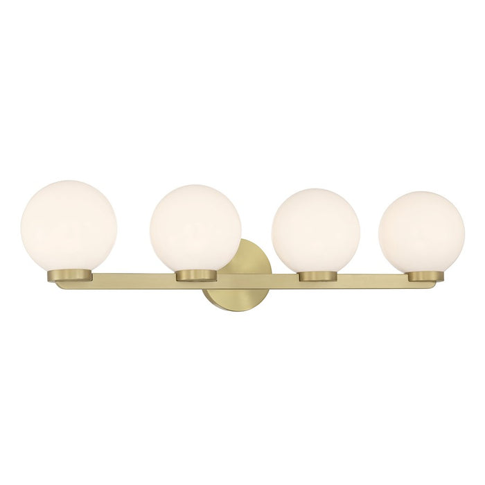 Millennium Ardeva 4Lt Bathroom Vanity Light, Brass/Shiny Opal - 97004-VB