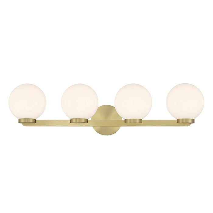 Millennium Ardeva 4Lt Bathroom Vanity Light, Brass/Shiny Opal