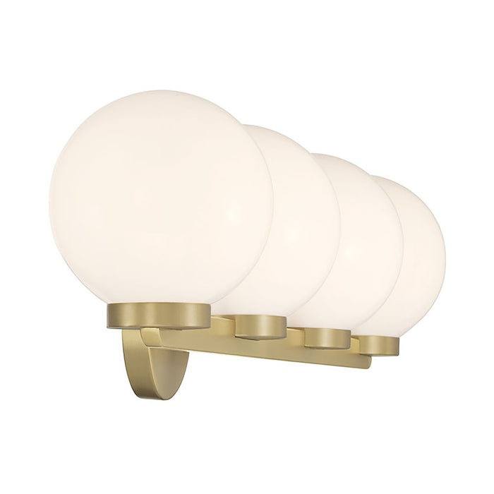Millennium Ardeva 4Lt Bathroom Vanity Light, Brass/Shiny Opal