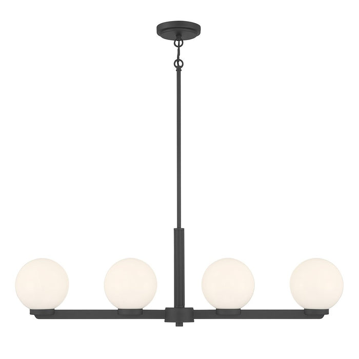 Millennium Lighting Ardeva 4Lt Chandelier, Black/Shiny Opal