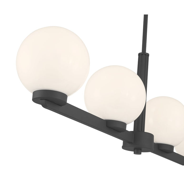 Millennium Lighting Ardeva 4Lt Chandelier, Black/Shiny Opal