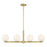 Millennium Lighting Ardeva 4Lt Chandelier, Brass/Shiny Opal