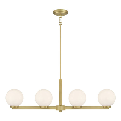 Millennium Lighting Ardeva 4Lt Chandelier, Brass/Shiny Opal