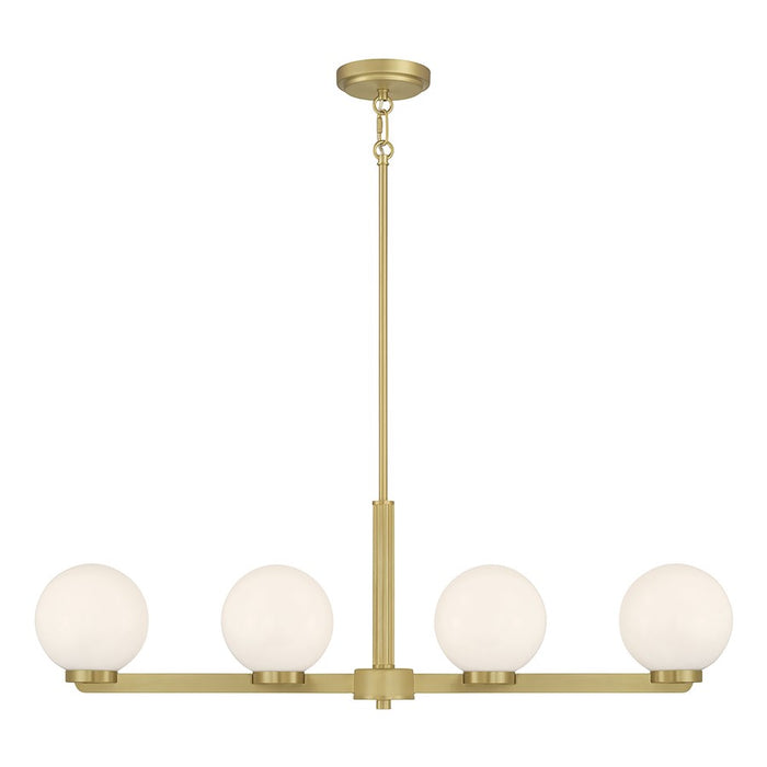 Millennium Lighting Ardeva 4Lt Chandelier, Brass/Shiny Opal