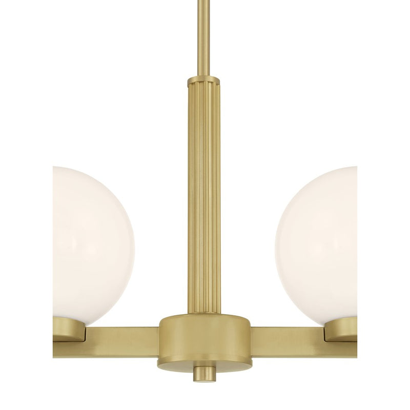 Millennium Lighting Ardeva 4Lt Chandelier, Brass/Shiny Opal