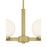 Millennium Lighting Ardeva 4Lt Chandelier, Brass/Shiny Opal