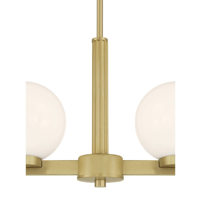 Millennium Lighting Ardeva 4Lt Chandelier, Brass/Shiny Opal