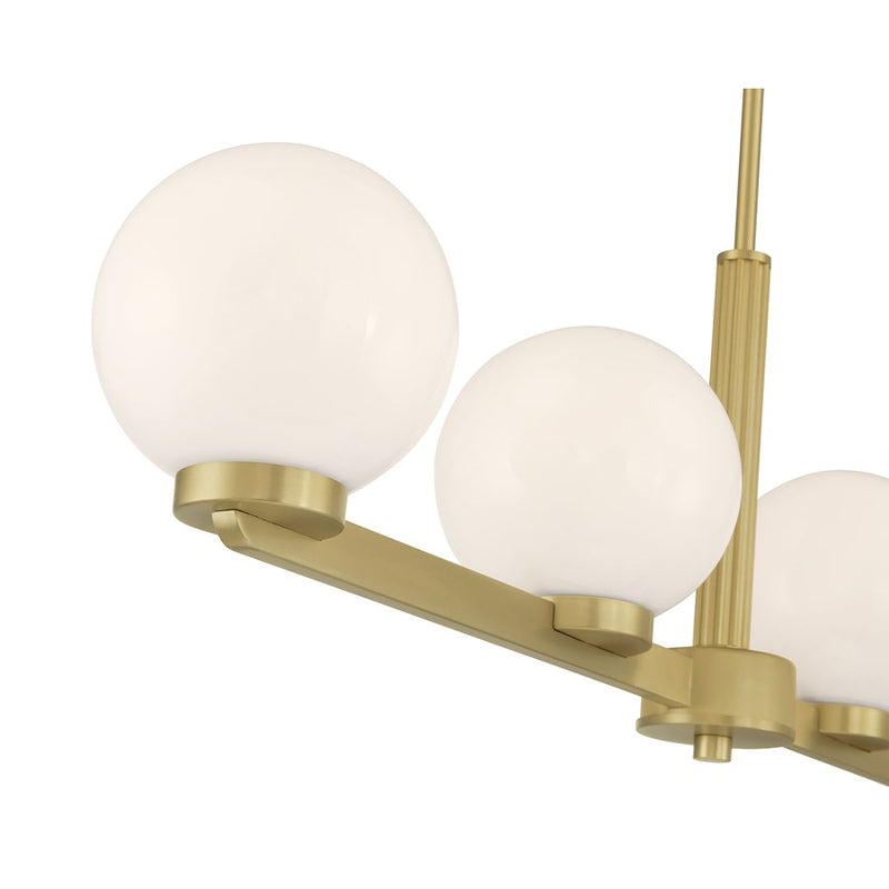 Millennium Lighting Ardeva 4Lt Chandelier, Brass/Shiny Opal