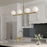Millennium Lighting Ardeva 4Lt Chandelier, Brass/Shiny Opal