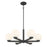 Millennium Lighting Ardeva 6Lt Chandelier, Black/Shiny Opal - 97106-MB