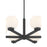 Millennium Lighting Ardeva 6Lt Chandelier, Black/Shiny Opal