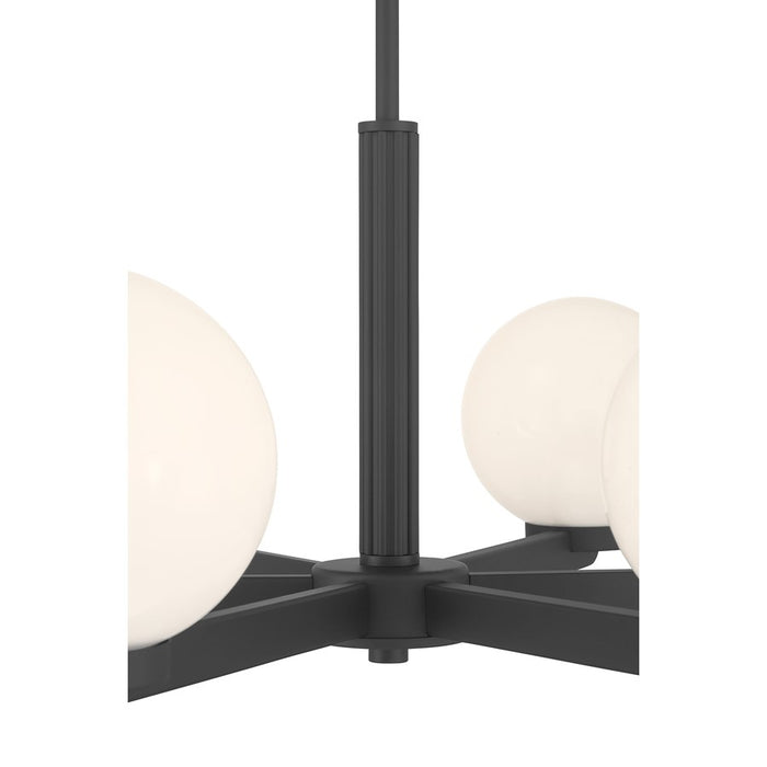Millennium Lighting Ardeva 6Lt Chandelier, Black/Shiny Opal