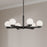 Millennium Lighting Ardeva 6Lt Chandelier, Black/Shiny Opal