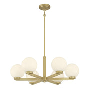 Millennium Lighting Ardeva 6Lt Chandelier, Brass/Shiny Opal - 97106-VB