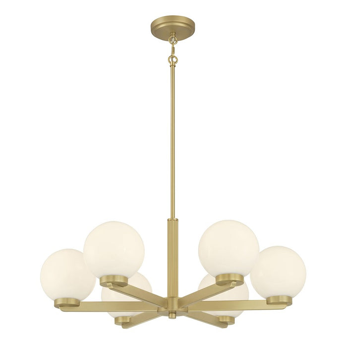 Millennium Lighting Ardeva 6Lt Chandelier, Brass/Shiny Opal - 97106-VB