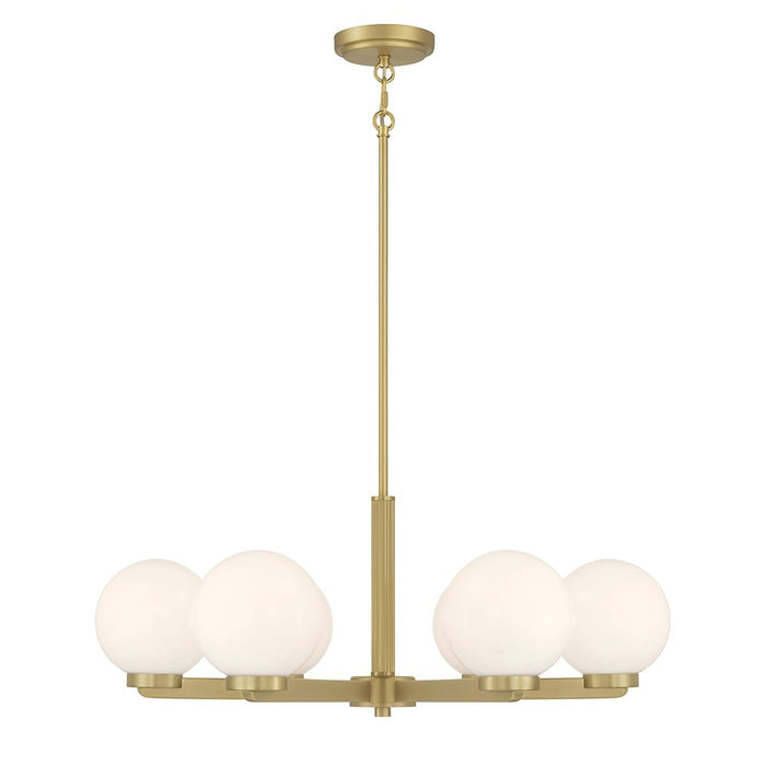 Millennium Lighting Ardeva 6Lt Chandelier, Brass/Shiny Opal