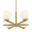 Millennium Lighting Ardeva 6Lt Chandelier, Brass/Shiny Opal