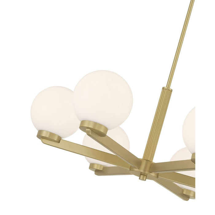 Millennium Lighting Ardeva 6Lt Chandelier, Brass/Shiny Opal