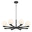 Millennium Lighting Ardeva 8Lt Chandelier, Black/Shiny Opal - 97108-MB
