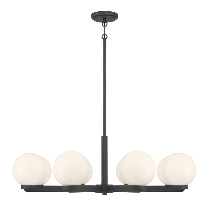 Millennium Lighting Ardeva 8Lt Chandelier, Black/Shiny Opal