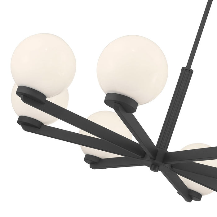 Millennium Lighting Ardeva 8Lt Chandelier, Black/Shiny Opal