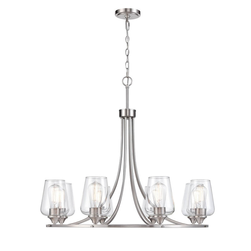 Millennium Lighting Ashford 8Lt Chandelier, Brushed Nickel