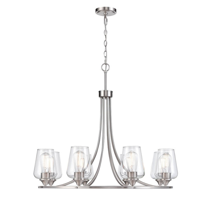 Millennium Lighting Ashford 8Lt Chandelier, Brushed Nickel
