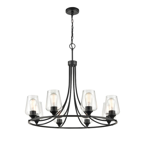 Millennium Ashford 8 Light 28" Chandelier, Matte Black