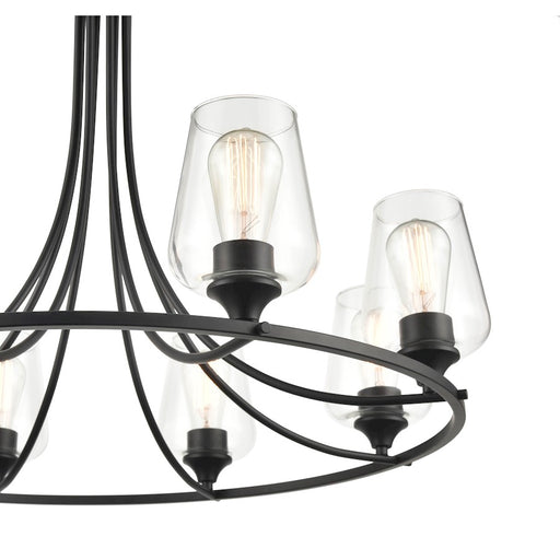 Millennium Ashford 8 Light 28" Chandelier, Matte Black