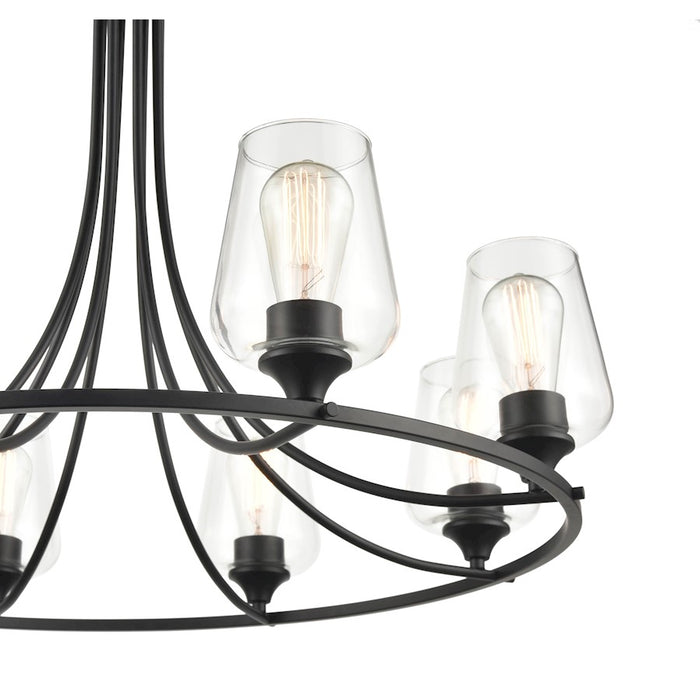 Millennium Ashford 8 Light 28" Chandelier, Matte Black