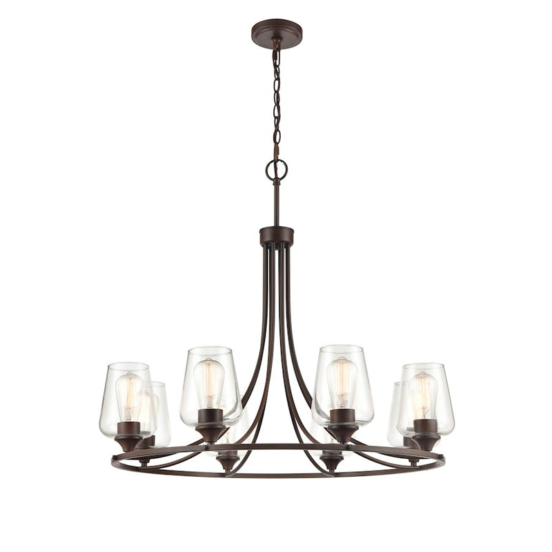 Millennium Ashford 9 Light 28" Chandelier, Rubbed Bronze