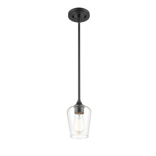 Millennium Ashford 1 Light 38" Mini-Pendant Light, Matte Black