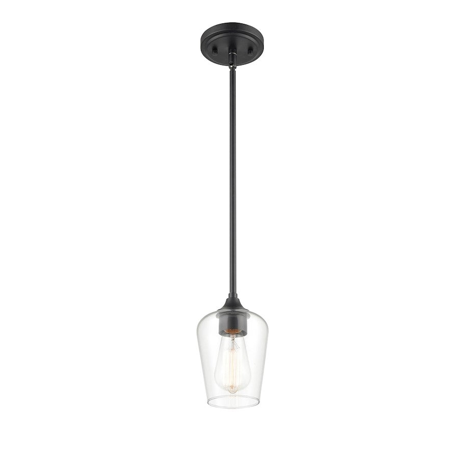 Millennium Ashford 1 Light 38" Mini-Pendant Light, Matte Black