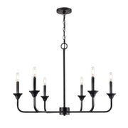 Millennium Lighting Herring 6Lt 23" Chandelier, Black - 97326-MB