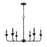 Millennium Lighting Herring 6Lt 23" Chandelier, Black - 97326-MB