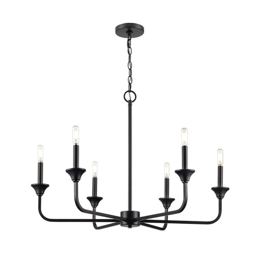 Millennium Lighting Herring 6Lt 23" Chandelier, Black