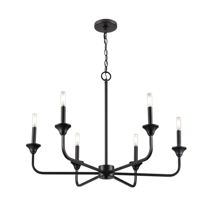 Millennium Lighting Herring 6Lt 23" Chandelier, Black