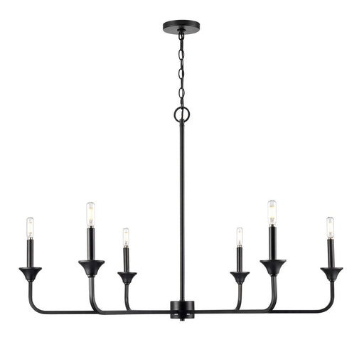Millennium Lighting Herring 6Lt 28" Chandelier, Black - 97426-MB