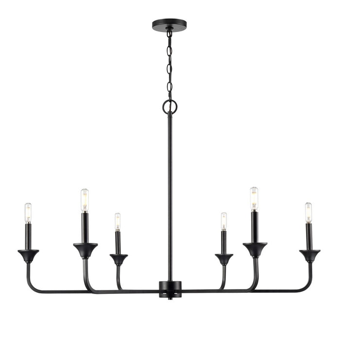 Millennium Lighting Herring 6Lt 28" Chandelier, Black - 97426-MB