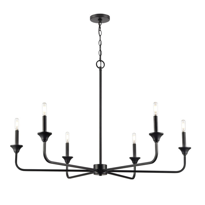 Millennium Lighting Herring 6Lt 28" Chandelier, Black